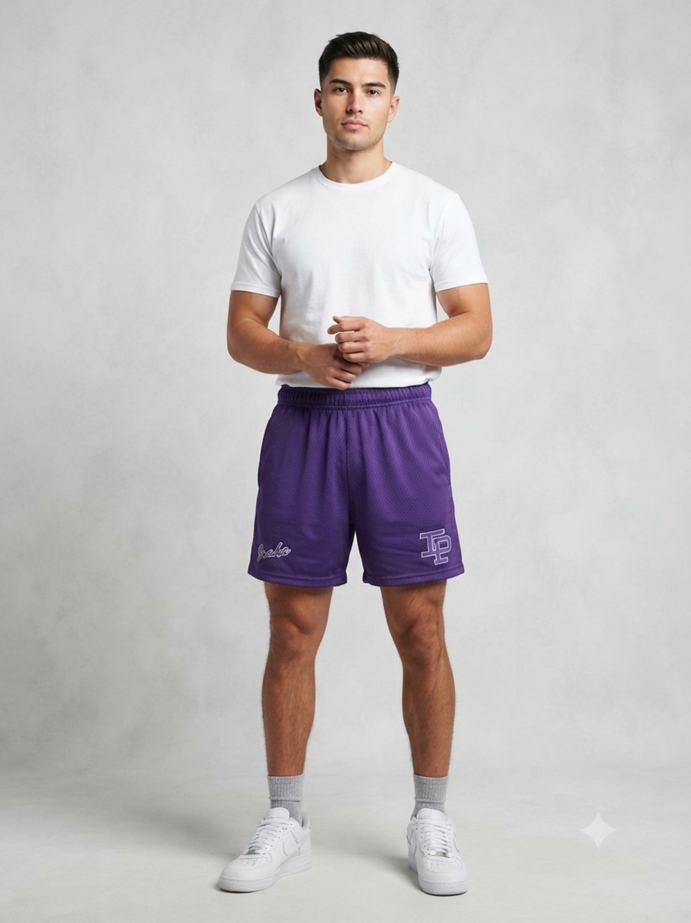 Inaka Power Purple Athletic Mesh Shorts